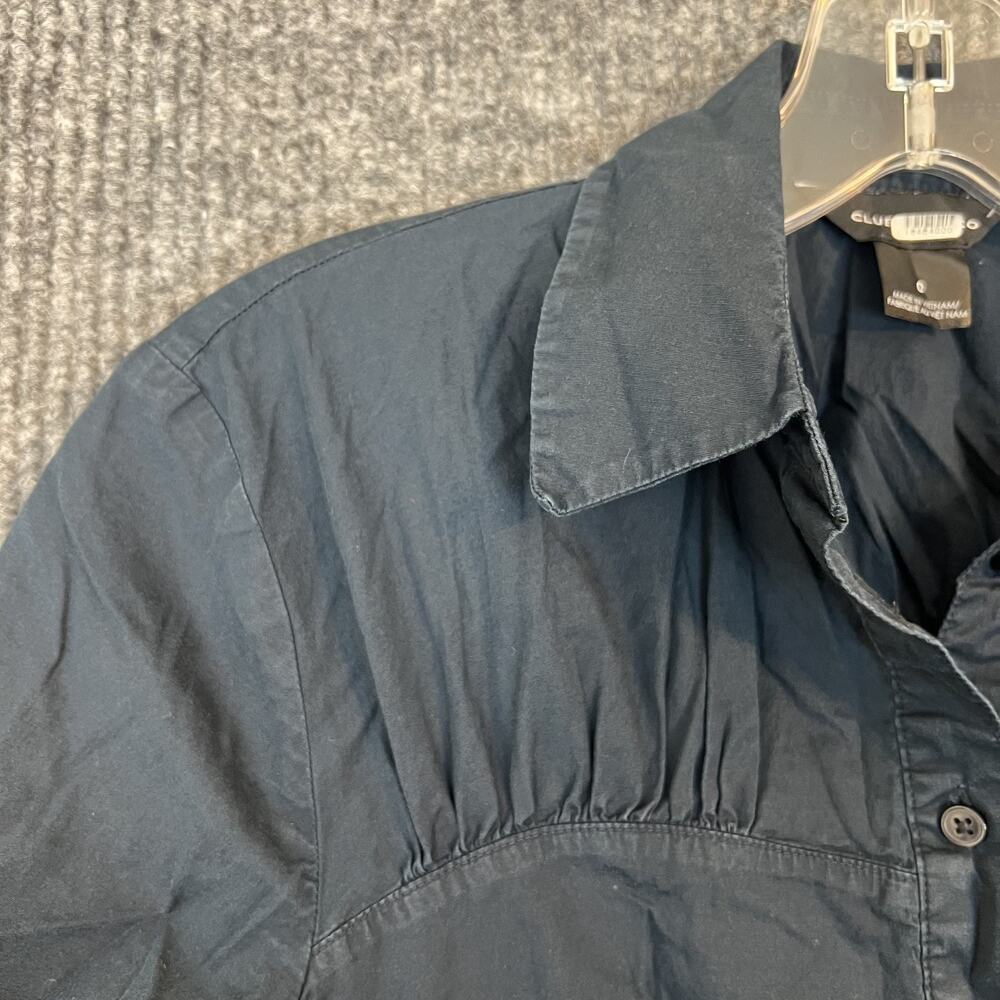 Club Monaco Womens Cotton Poplin Dress Size 0 Navy Blue Timeless Classic - Picture 6 of 11